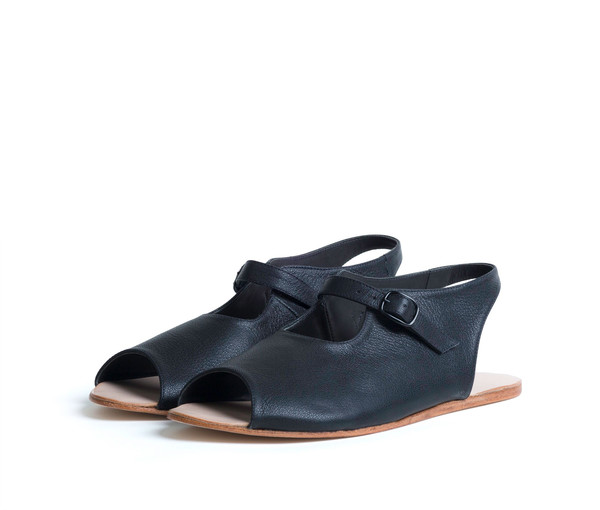 The Palatines Shoes Ratio Sandal - Black Leather The Palatines Shoes Ratio Sandal - Black Leather