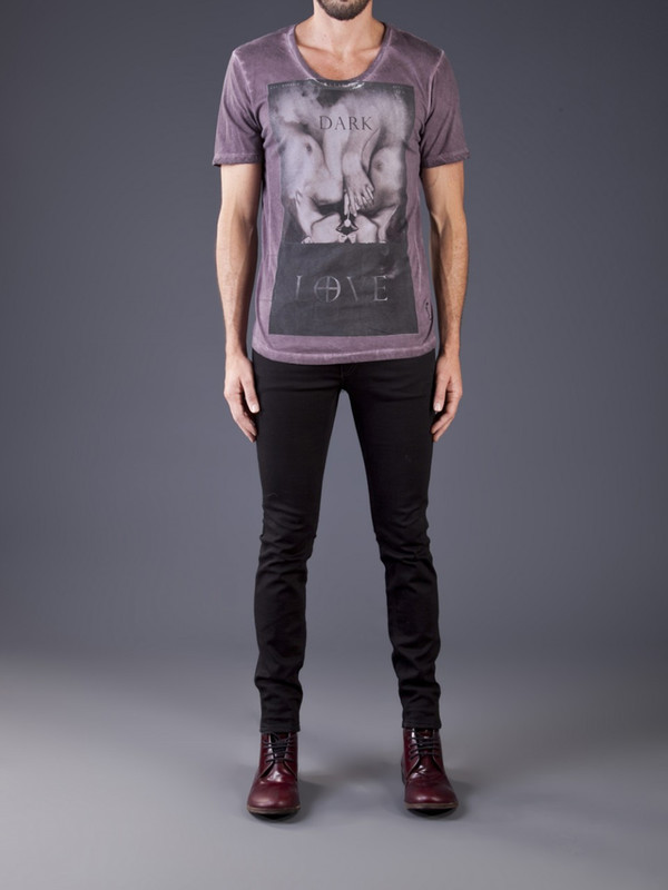 RELIGION DARK LOVE SCOOP NECK TEE RELIGION DARK LOVE SCOOP NECK TEE