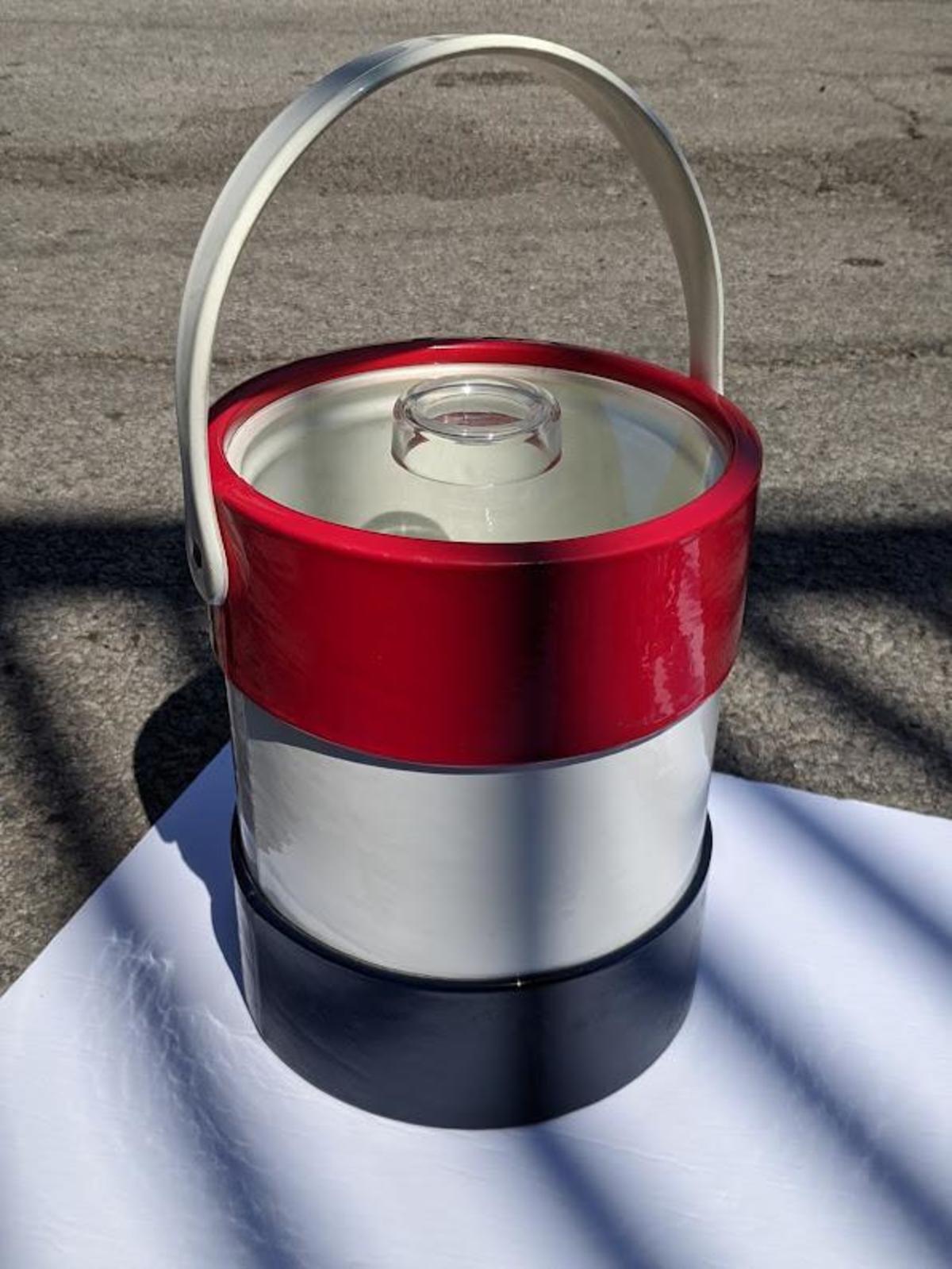 Vintage Mcm Ice Bucket French Bag Black White Red Garmentory