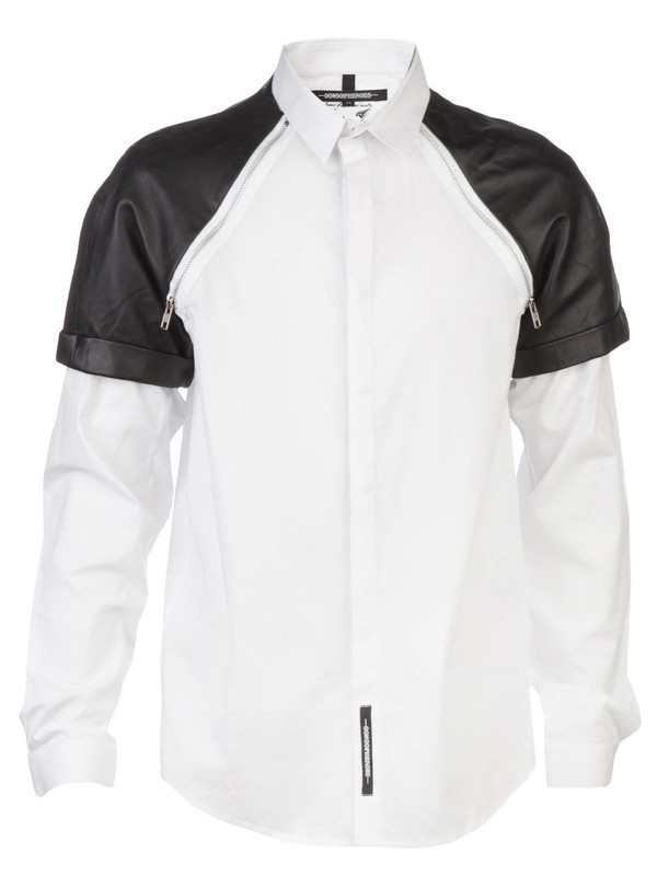 Sons Of Heroes Leather Detail Shirt Sons Of Heroes Leather Detail Shirt