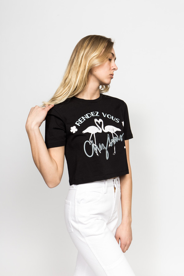 être cécile Rendevous Crop T-Shirt être cécile Rendevous Crop T-Shirt