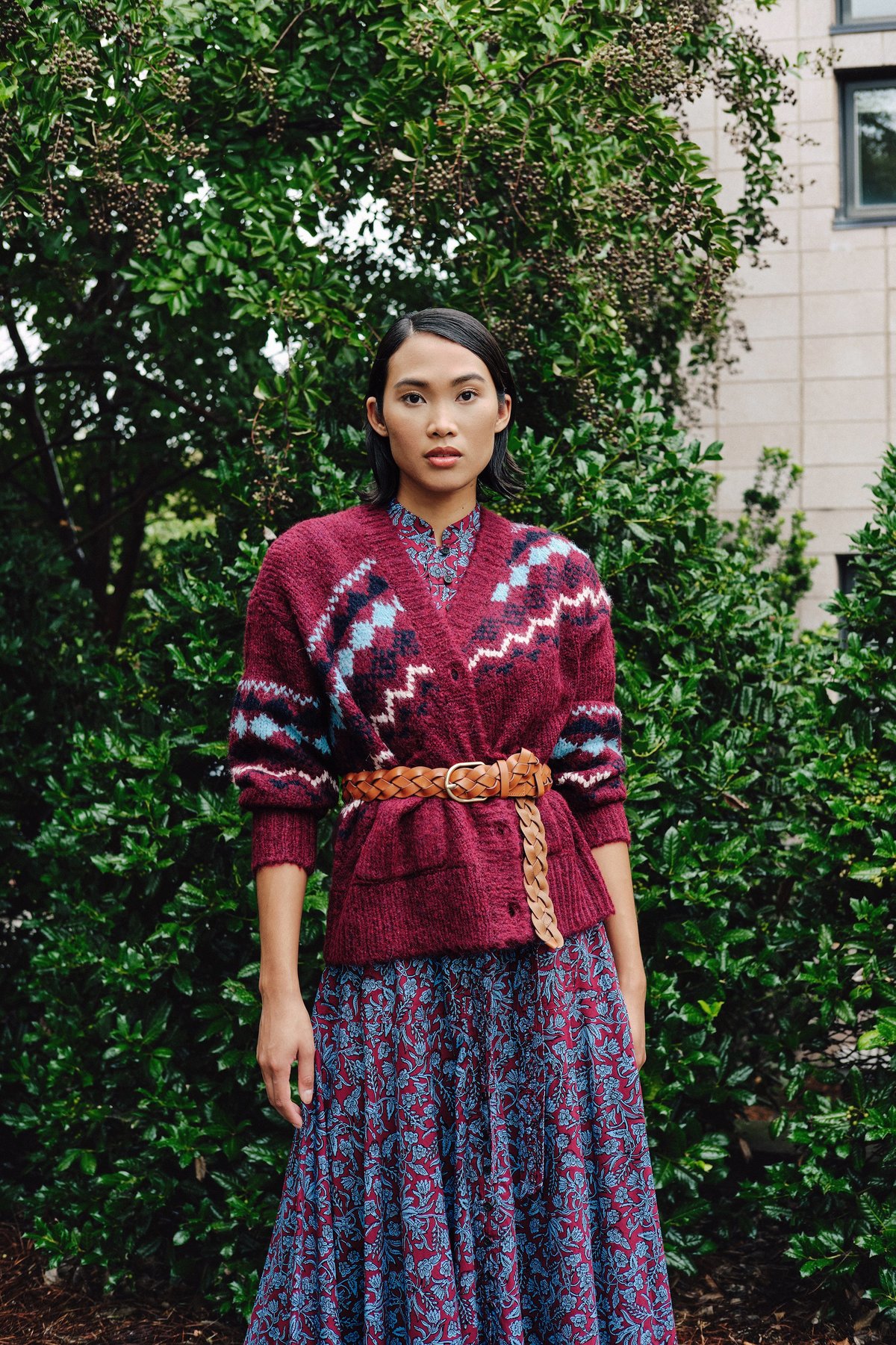 Derek Lam Bette Fair Isle Cardigan 