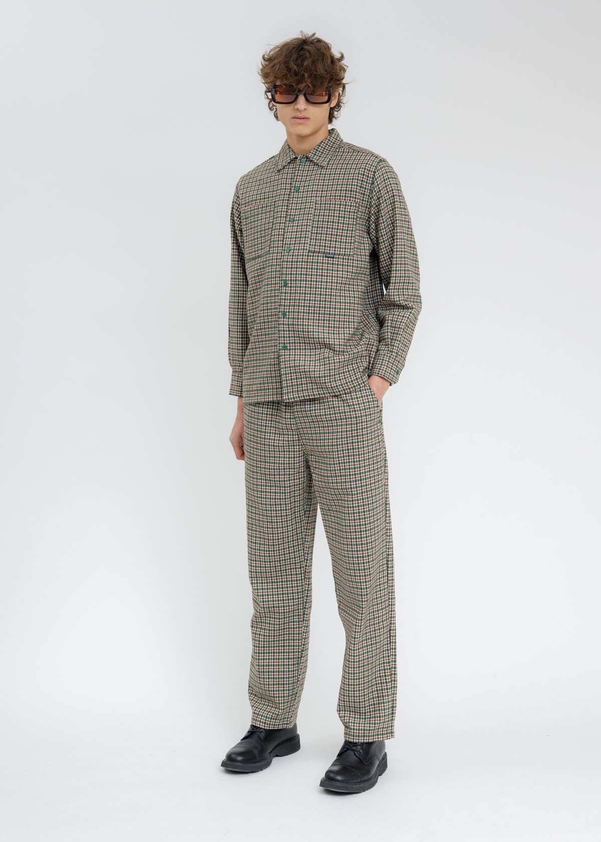 PLEASURES Ignition Plaid Pants - Green 