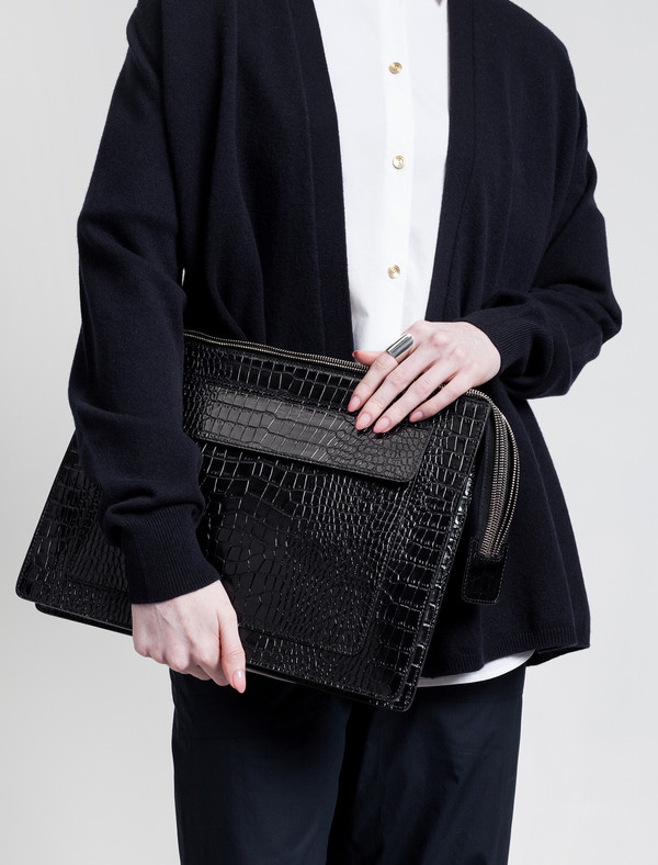 Acne Studios Ely Crocodile Clutch Acne Studios Ely Crocodile Clutch