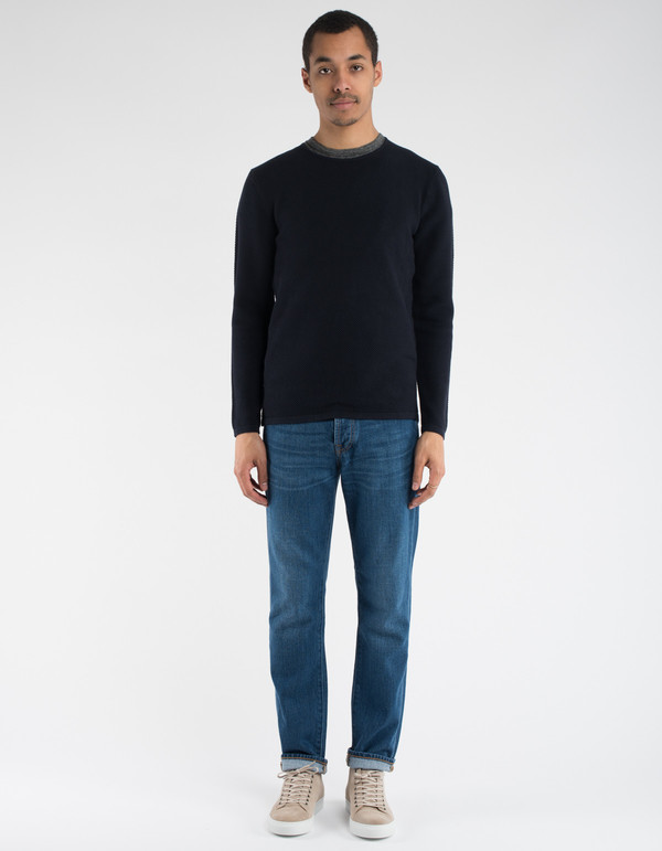 Minimum Reiswood Sweater Dark Navy Minimum Reiswood Sweater Dark Navy