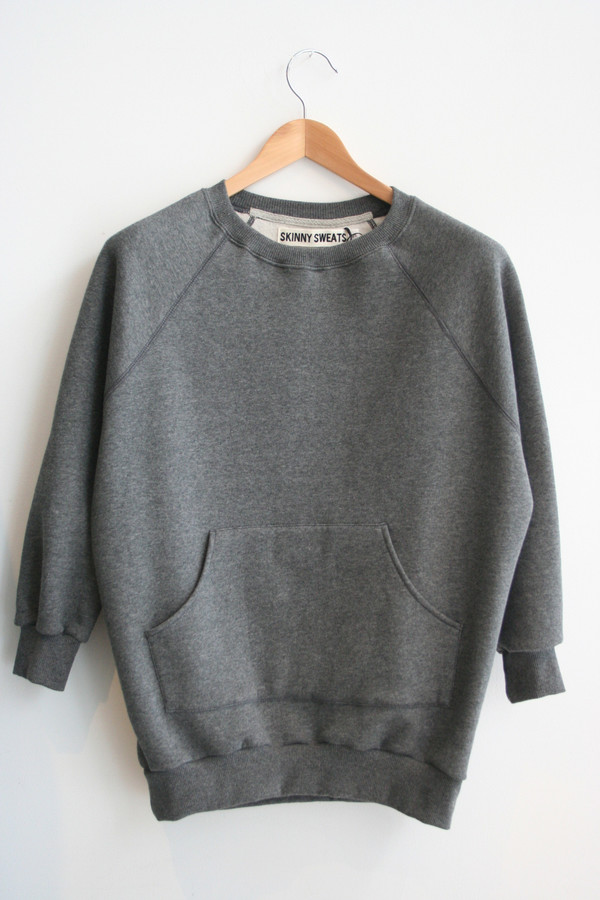 SKINNY SWEATS / OS Sweater short - dark grey SKINNY SWEATS / OS Sweater short - dark grey