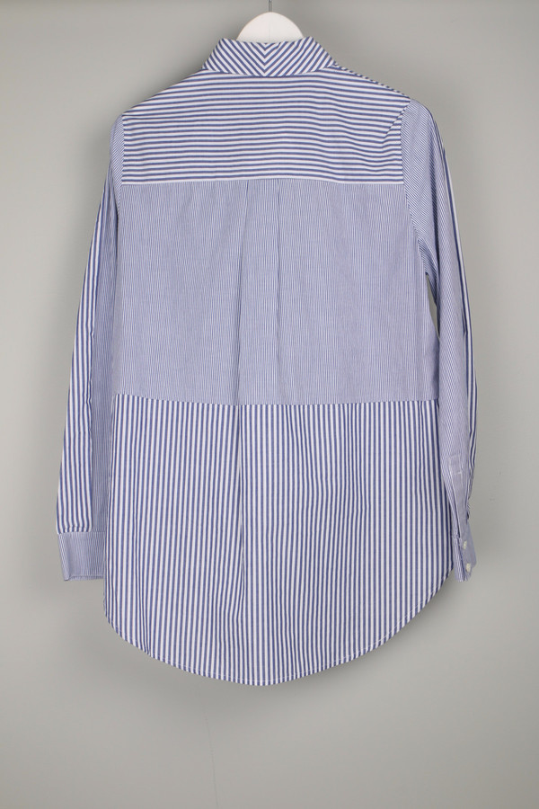 10 Crosby by Derek Lam Shirt W/ Back Tail Blue/White 10 Crosby by Derek Lam Shirt W/ Back Tail Blue/White