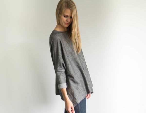 Side Split Long Sleeve - Grey Side Split Long Sleeve - Grey