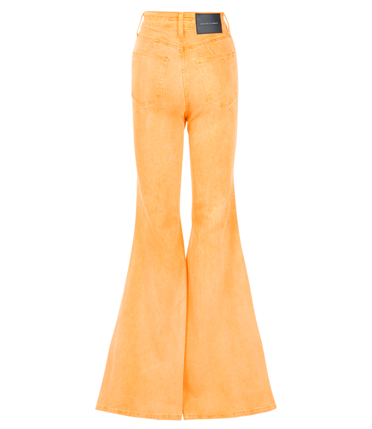 orange stretch pants