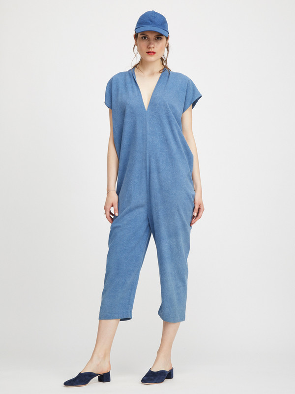 Miranda Bennett EVERYDAY JUMPSUIT / INDIGO SILK NOIL Miranda Bennett EVERYDAY JUMPSUIT / INDIGO SILK NOIL
