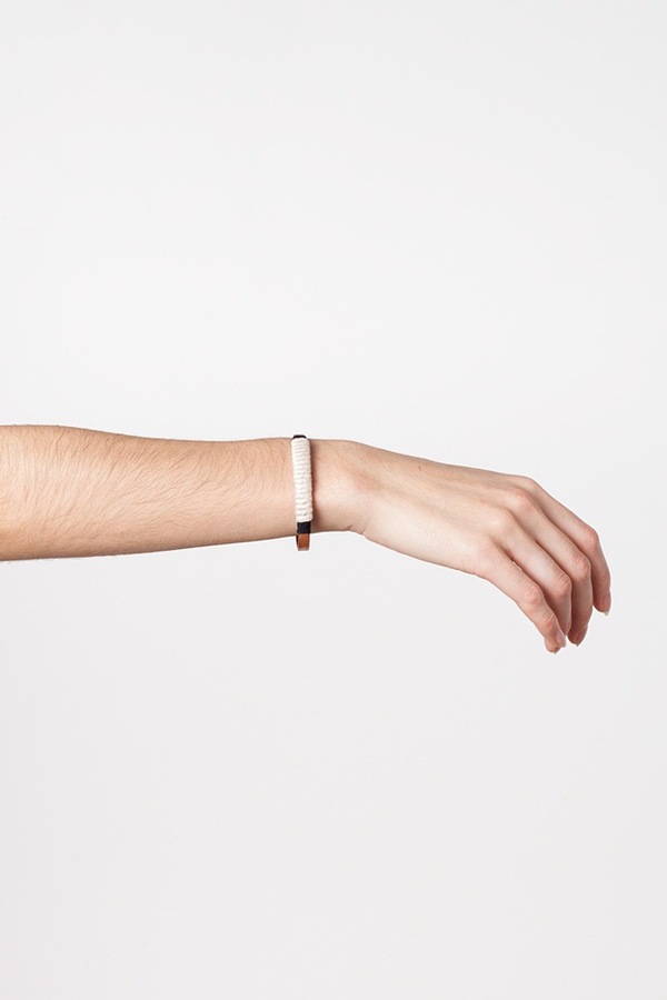 WWAKE x Assembly New York Small Wrapped Cuff-white WWAKE x Assembly New York Small Wrapped Cuff-white