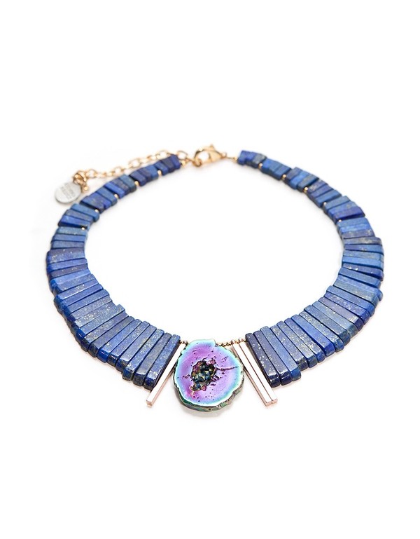 Gemma Redux Rainbow Agate Slice Necklace Gemma Redux Rainbow Agate Slice Necklace