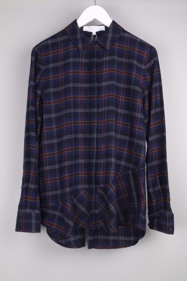 Thakoon Addition Flannel Open Back Shirt Thakoon Addition Flannel Open Back Shirt