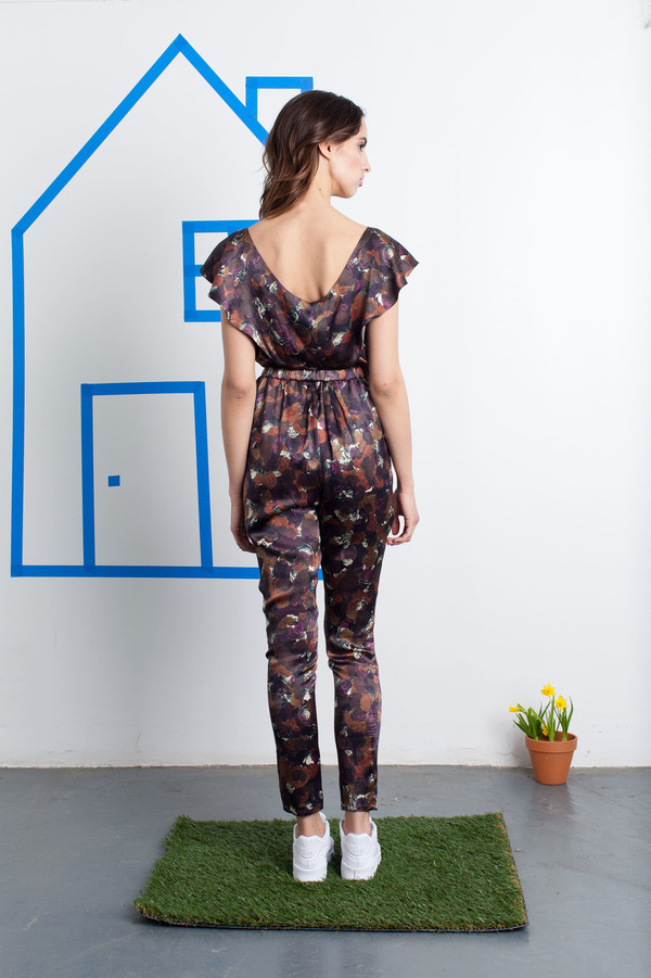Tia Cibani Draped Overlay Bandeau Jumpsuit Tia Cibani Draped Overlay Bandeau Jumpsuit