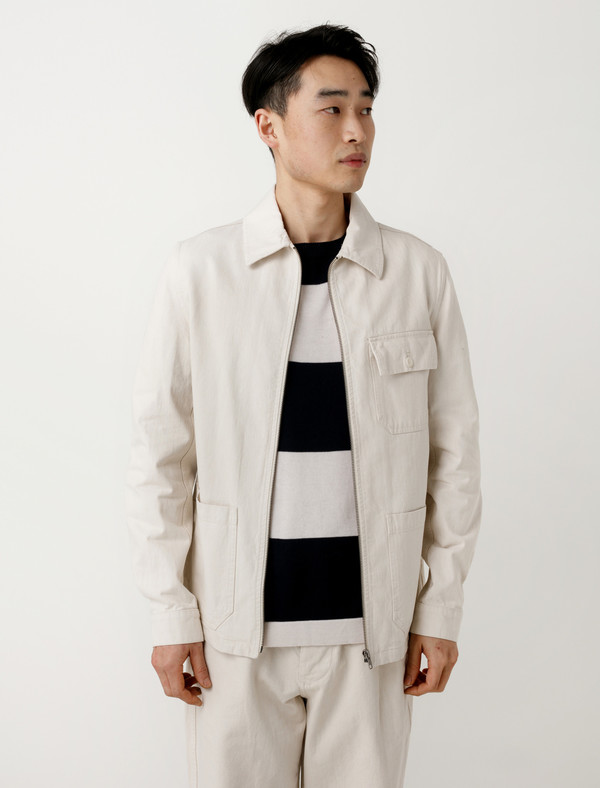 Margaret Howell MHL Side Adjustor Jacket Natural Denim Margaret Howell MHL Side Adjustor Jacket Natural Denim
