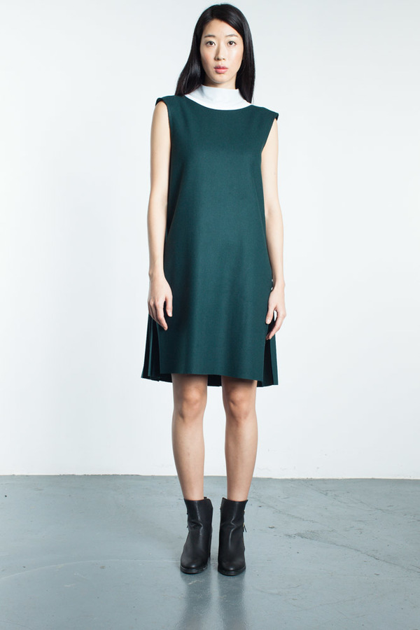 Steven Tai Pleated Back Side Slit Dress Steven Tai Pleated Back Side Slit Dress