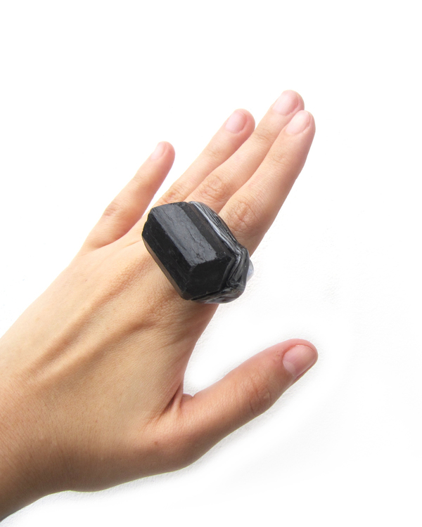 Adina Mills The Power Black Tourmeline Ring Adina Mills The Power Black Tourmeline Ring