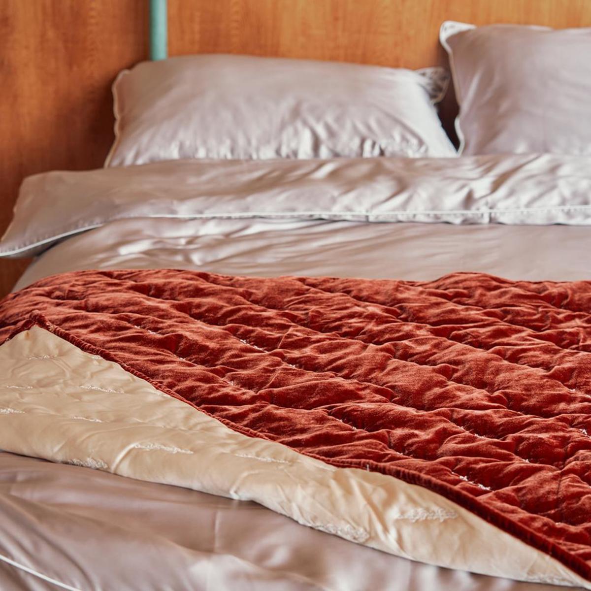 Not Just Pajama Velvet Night Blanket Burgundy Red Garmentory