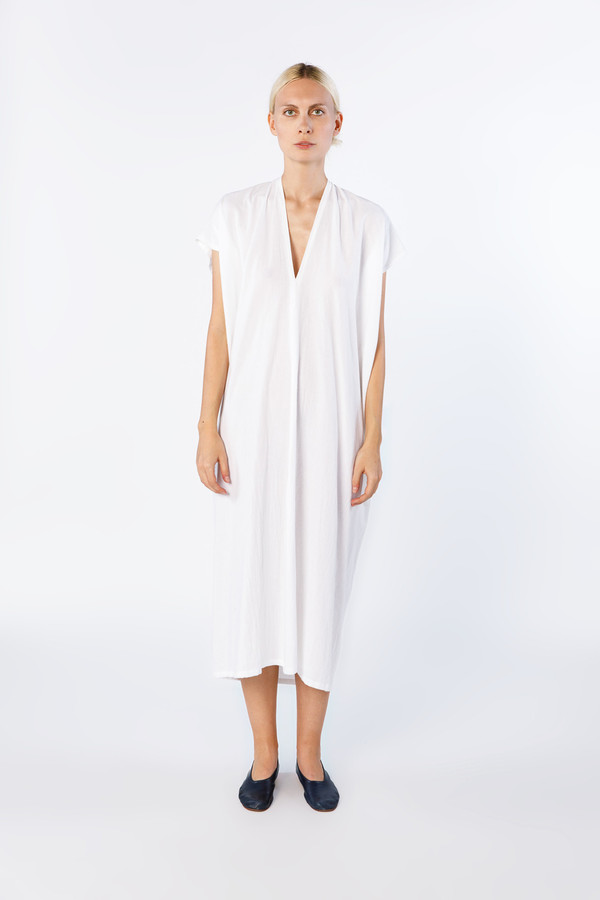 Miranda Bennett Everyday Dress, Oversized, Cotton in White Miranda Bennett Everyday Dress, Oversized, Cotton in White