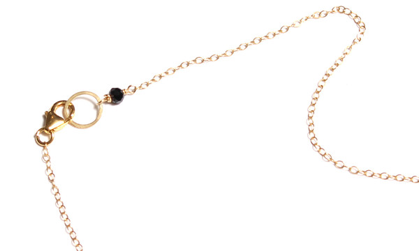 James and Jezebelle Black Onyx and Spinel Oval Pendent Necklace James and Jezebelle Black Onyx and Spinel Oval Pendent Necklace