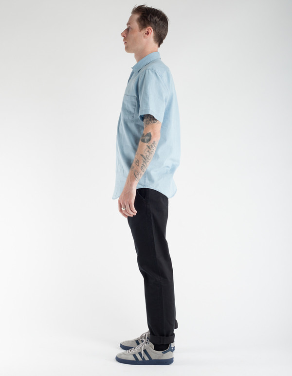 Portuguese Flannel Caue Short Sleeve Shirt Light Blue Portuguese Flannel Caue Short Sleeve Shirt Light Blue