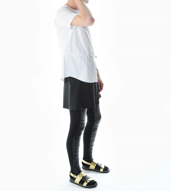 Sacai Luck Leather & Knit Combination Thigh-High Socks Sacai Luck Leather & Knit Combination Thigh-High Socks
