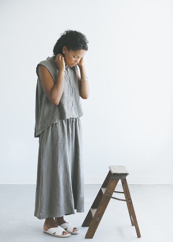 Black Crane - Wide Culottes in Light Grey Black Crane - Wide Culottes in Light Grey