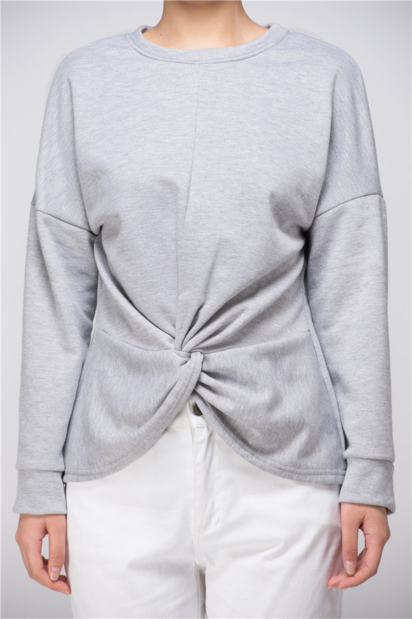 Few Moda Grey Knot-Detail Top Few Moda Grey Knot-Detail Top