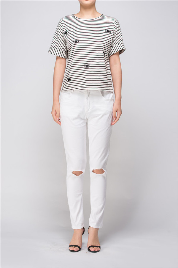 Few Moda White Urban Busted Knee Boyfriend Jeans Few Moda White Urban Busted Knee Boyfriend Jeans