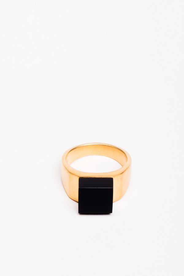 Ming Yu Wang Pixel Ring Onyx Ming Yu Wang Pixel Ring Onyx
