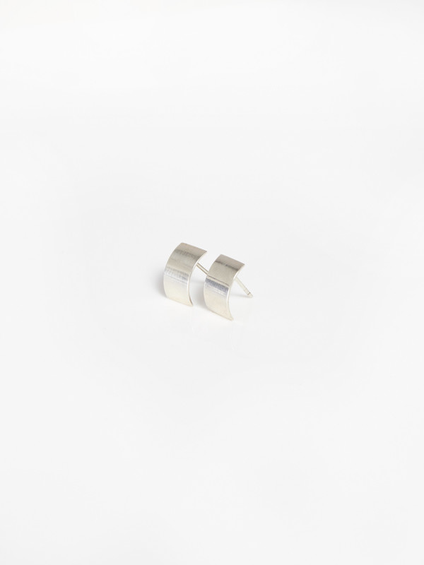 Kristen Elspeth Shield Demi Hoops Silver Kristen Elspeth Shield Demi Hoops Silver