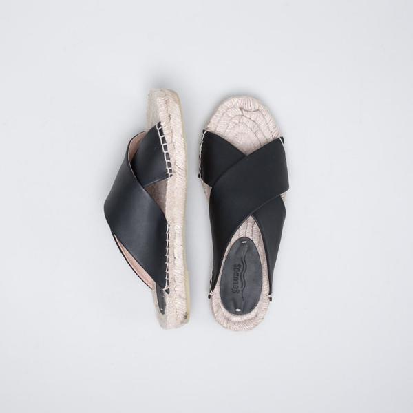 Soludos Criss Cross Platform - Black Soludos Criss Cross Platform - Black