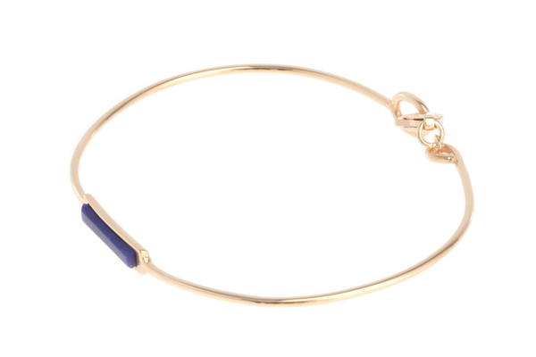 Shahla Karimi Bar Bangle with Lapis Shahla Karimi Bar Bangle with Lapis
