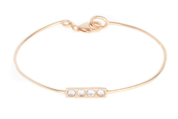 Shahla Karimi Bar Bangle with White Topaz Shahla Karimi Bar Bangle with White Topaz