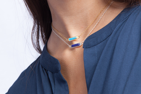 Shahla Karimi Bar Necklace with Turquoise Shahla Karimi Bar Necklace with Turquoise
