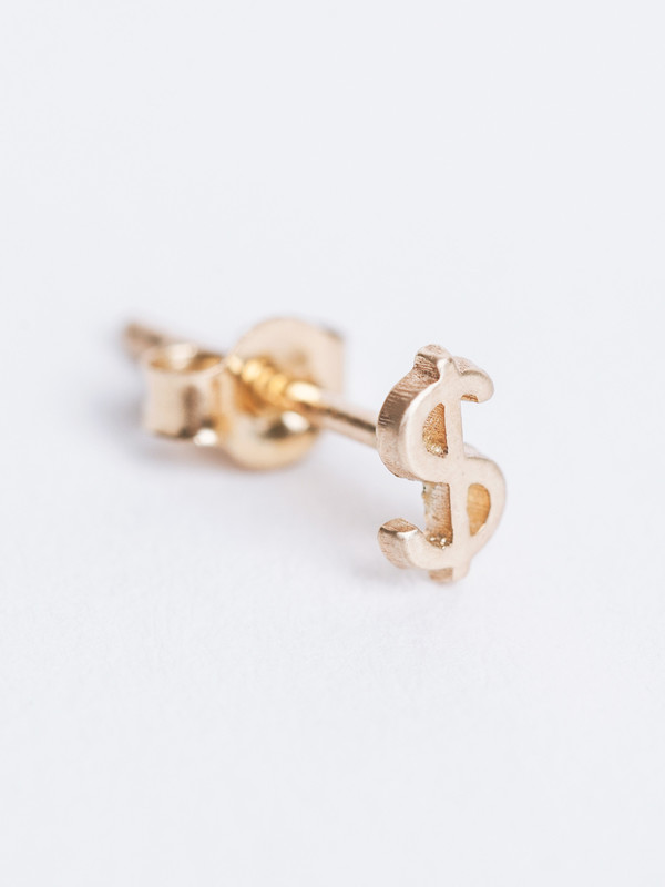 DOLLAR STUD / 14k DOLLAR STUD / 14k