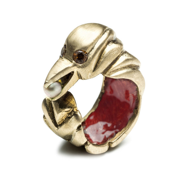 Natalie Frigo Bird With Treasure Ring Natalie Frigo Bird With Treasure Ring