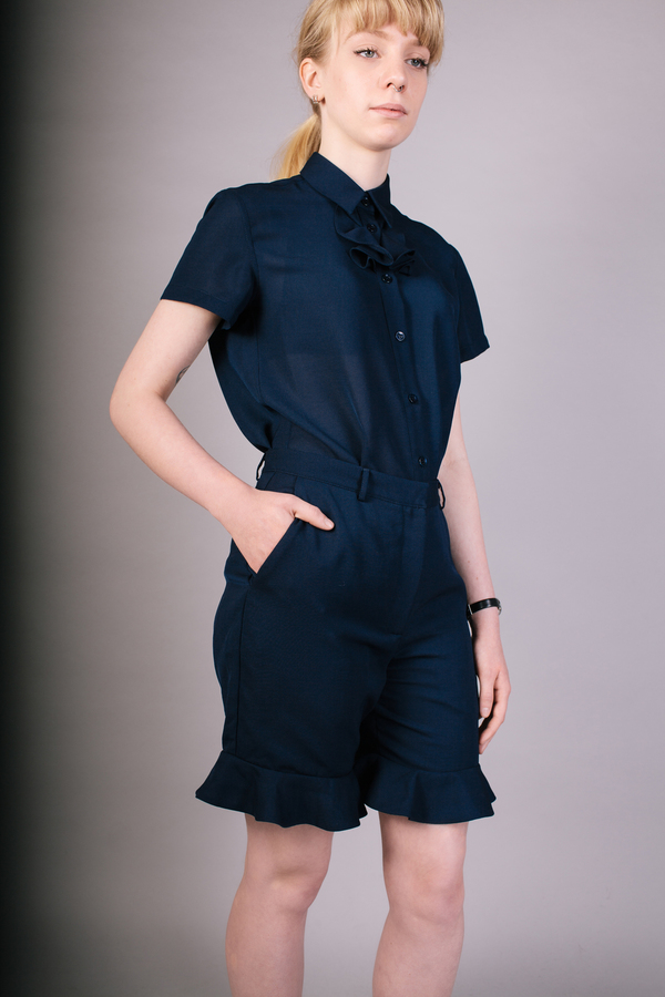 Peter Jensen x Peanuts Frill Shirt Navy Peter Jensen x Peanuts Frill Shirt Navy