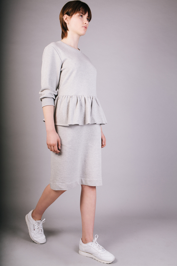 Peter Jensen Grey Marl Frill Dress Peter Jensen Grey Marl Frill Dress