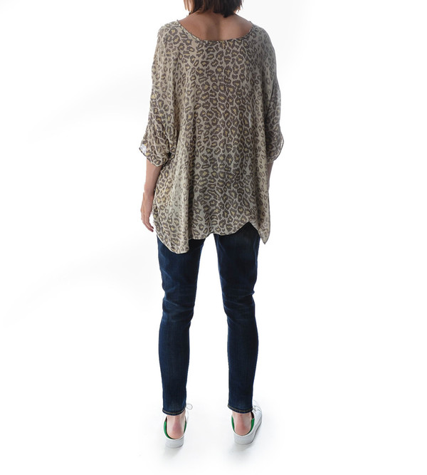 Raquel Allegra Leopard Print Boxy Tee Raquel Allegra Leopard Print Boxy Tee