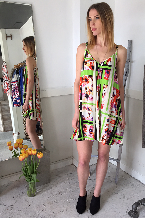 Pink Stitch Check Floral Resort Maxi Pink Stitch Check Floral Resort Maxi