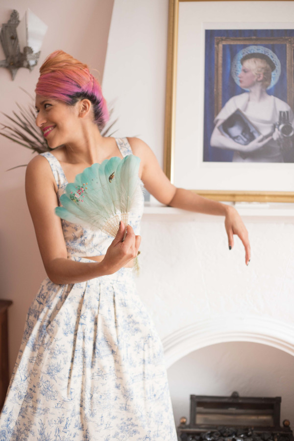 Birds of North America Ouzel Skirt (Cornflower Toile) Birds of North America Ouzel Skirt (Cornflower Toile)