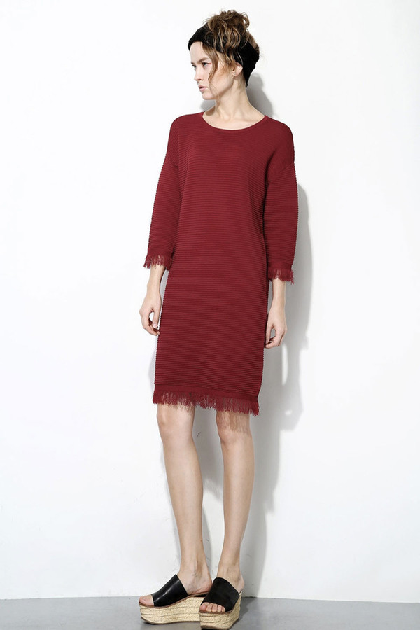 Few Moda Knitted Linen Fringe Dress Few Moda Knitted Linen Fringe Dress