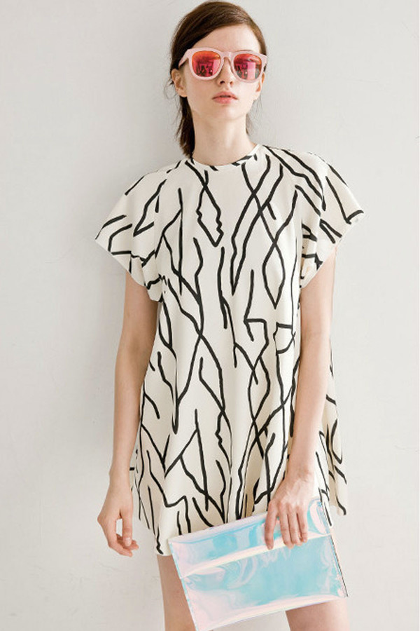 Few Moda Abstract Print Doll Dress Few Moda Abstract Print Doll Dress