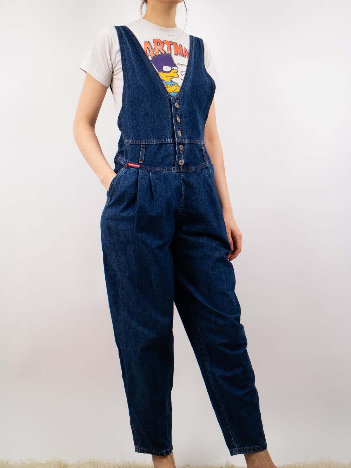 Hollywood Denim Overalls - Dark Wash 