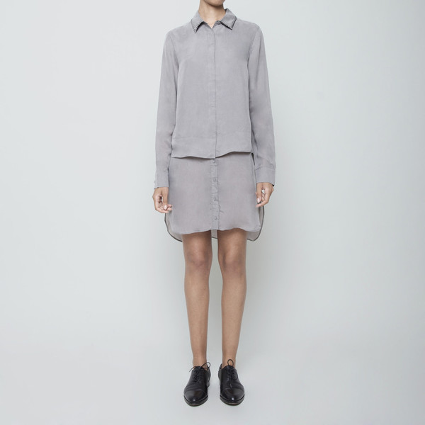7115 by Szeki STITCHED COLLAR LAYERED SHIRTDRESS 7115 by Szeki STITCHED COLLAR LAYERED SHIRTDRESS