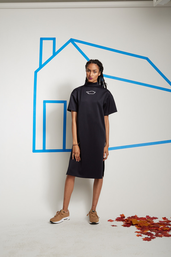 SCAPES NY Embroidered Logo Spandex Dress SCAPES NY Embroidered Logo Spandex Dress