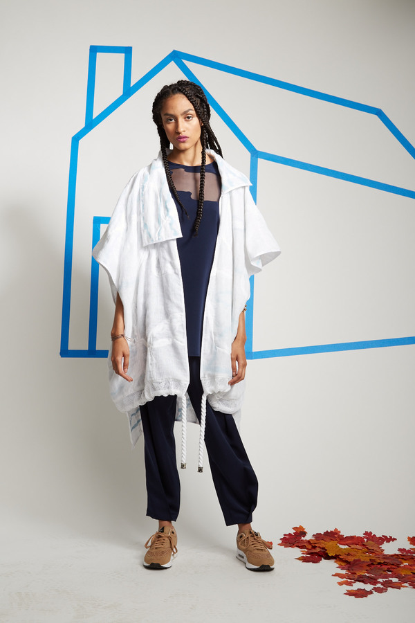 SCAPES NY Quilted Linen Parka SCAPES NY Quilted Linen Parka