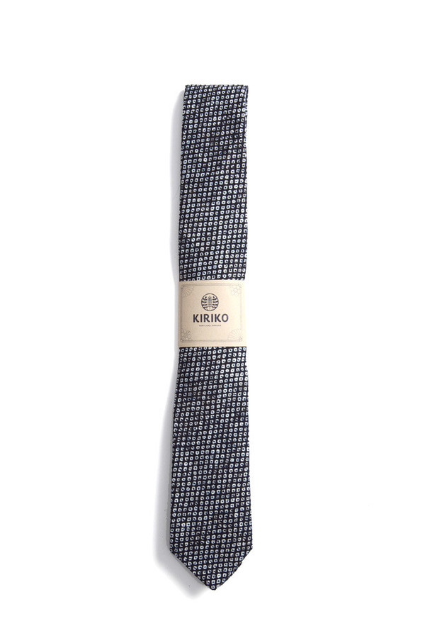 Kiriko Shibori Tie | Navy Kiriko Shibori Tie | Navy