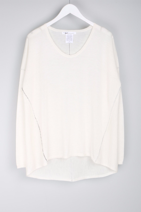 Paychi Guh Longsleeve Boxy Tee Ivory Paychi Guh Longsleeve Boxy Tee Ivory